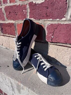 The Office of Angela Scott Navy Canvas Sneakers